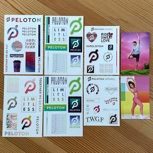 6 sheets of Peloton stickers